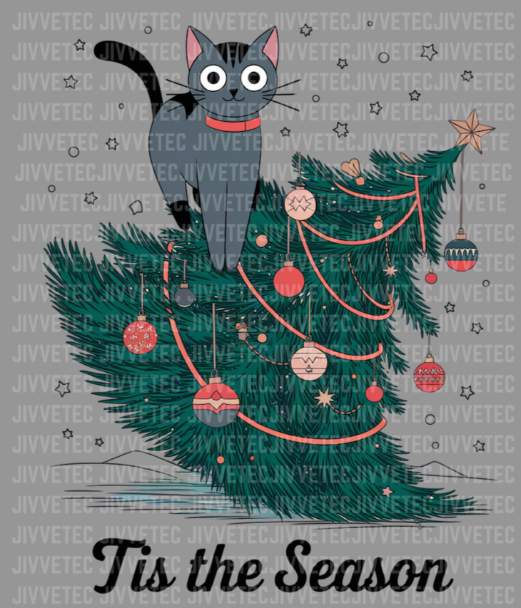 Cute Cat Sweatshirt, Funny Christmas Sweatshirt, Holiday Cat Shirt, Cat Lover Gift