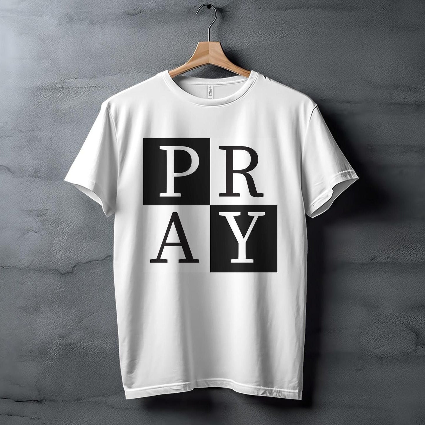 Inspirational Prayer Design T-Shirt, Minimalist Black and White Typography, Unisex Christian Tee, Spiritual Clothing
