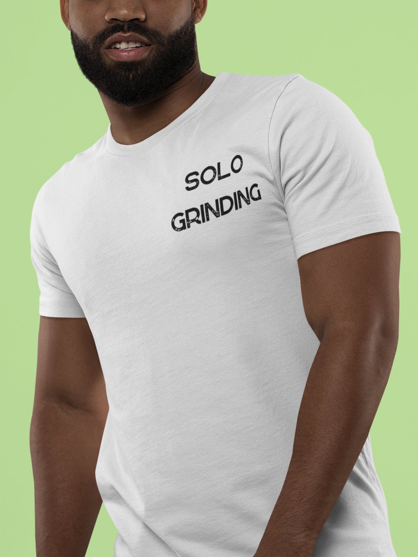 Solo Grinding T-Shirt, Gamer T-Shirt, Gaming Tee Shirt, Video Game Graphic Tee, Casual Wear, Unisex Gaming Shirt, Gift For Gamers