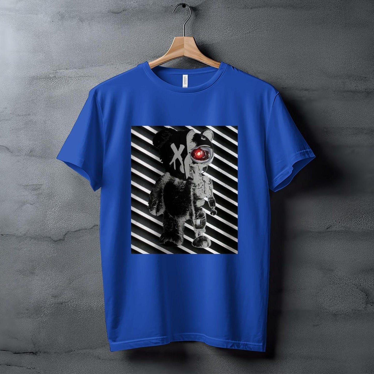 Cyborg Bear T-Shirt, Unique Graphic Tee, Eye-Catching Design Top, Cool Streetwear Shirt, Trendy Urban Fashion, Mens Womens Apparel