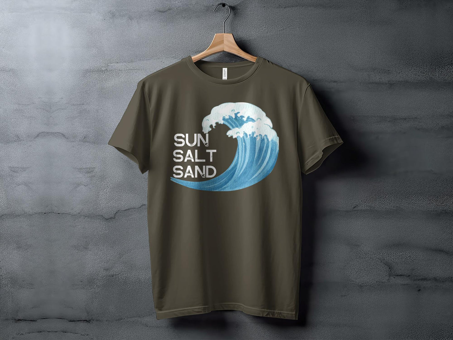 Ocean Wave Art T-Shirt, Watercolor Wave Print Tee, Beach Vibes T-Shirt, Surfing Inspired Tshirt, Coastal Style Graphic Tee