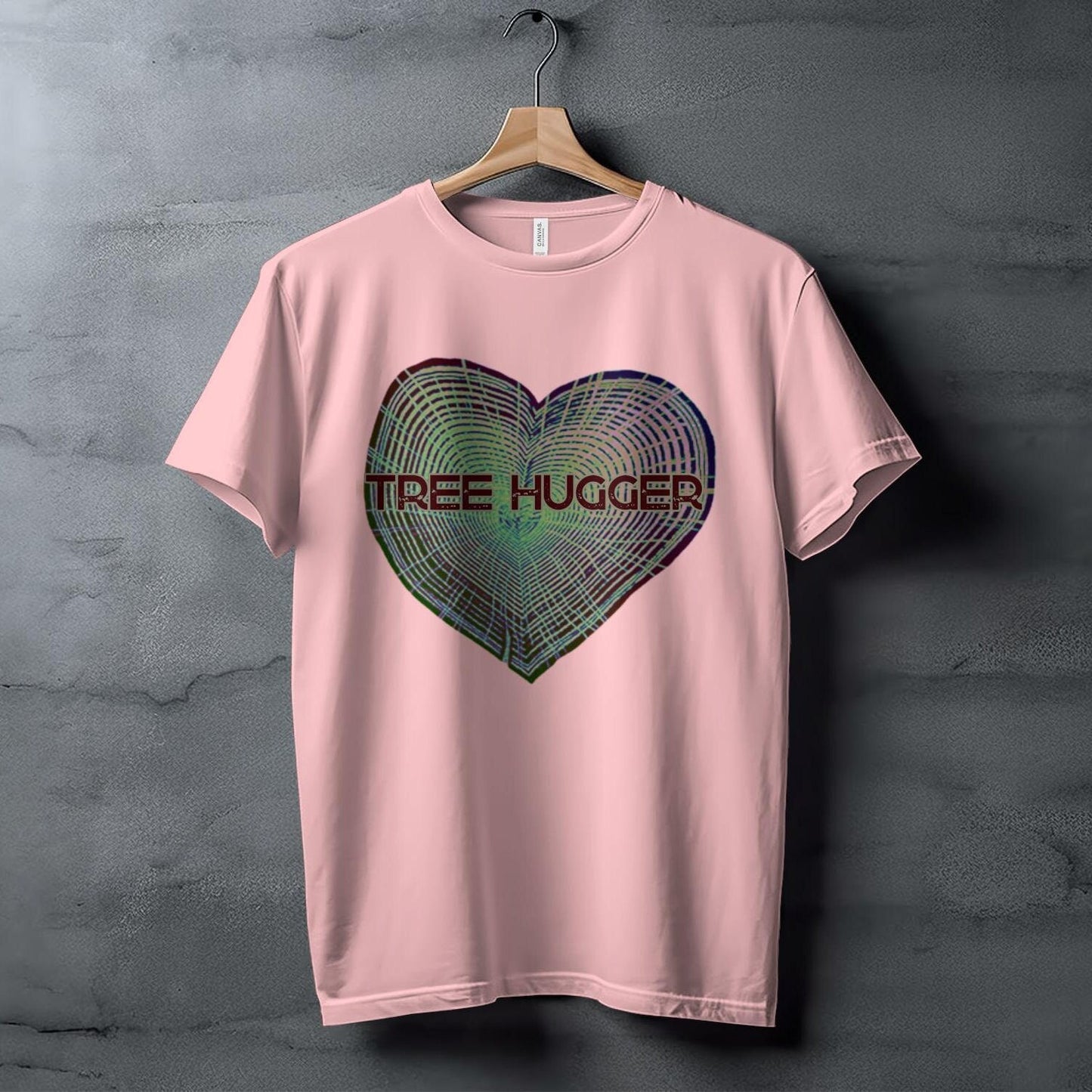 Trendy Tree Hugger T-Shirt, Eco-Friendly Gift, Nature Lover Apparel, Tree Rings Heart Design, Graphic Tee, Environmental Message