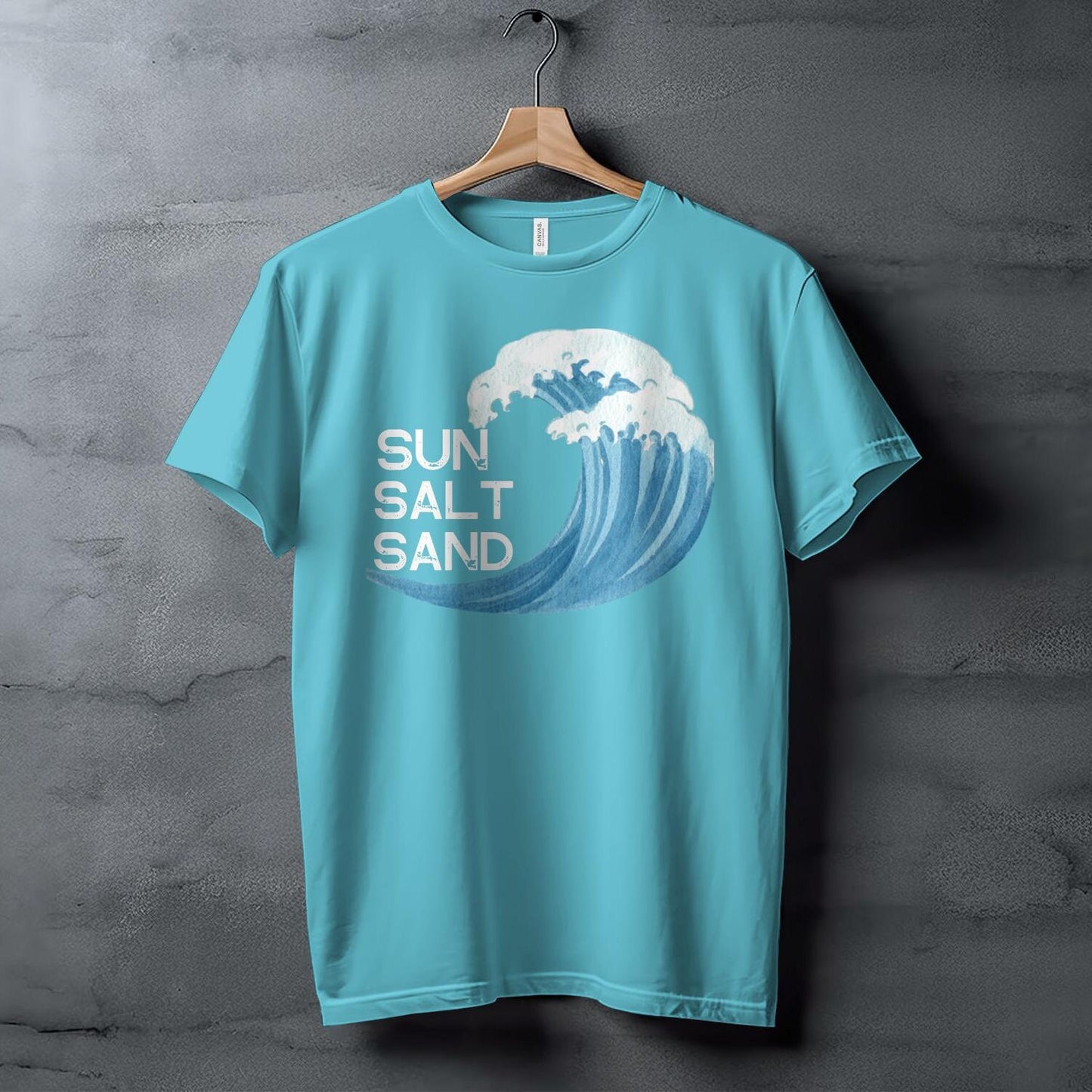 Ocean Wave Art T-Shirt, Watercolor Wave Print Tee, Beach Vibes T-Shirt, Surfing Inspired Tshirt, Coastal Style Graphic Tee