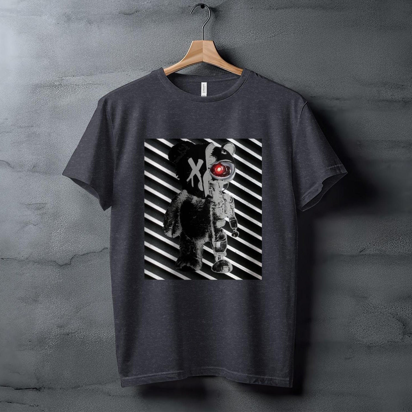 Cyborg Bear T-Shirt, Unique Graphic Tee, Eye-Catching Design Top, Cool Streetwear Shirt, Trendy Urban Fashion, Mens Womens Apparel