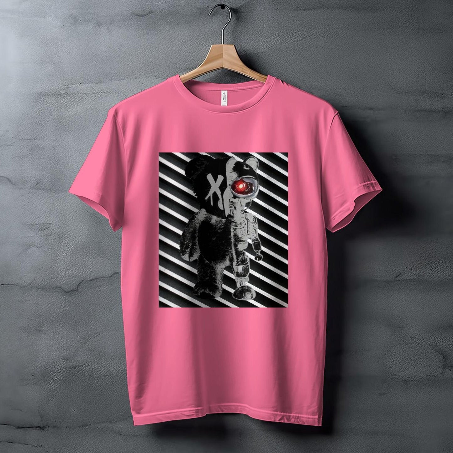 Cyborg Bear T-Shirt, Unique Graphic Tee, Eye-Catching Design Top, Cool Streetwear Shirt, Trendy Urban Fashion, Mens Womens Apparel