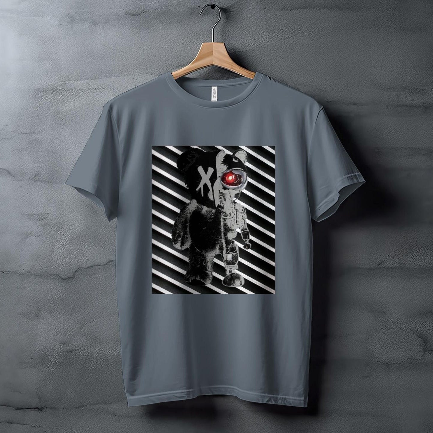Cyborg Bear T-Shirt, Unique Graphic Tee, Eye-Catching Design Top, Cool Streetwear Shirt, Trendy Urban Fashion, Mens Womens Apparel