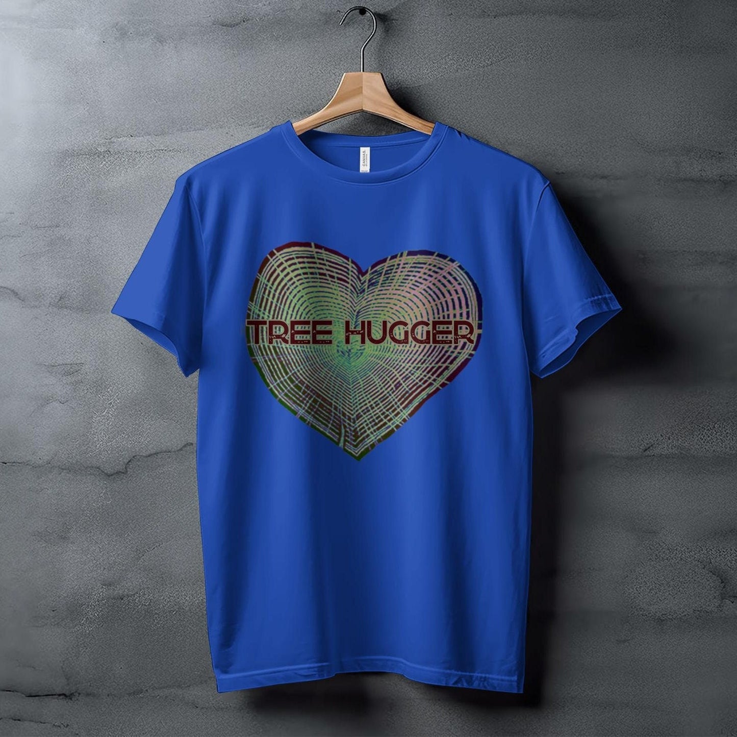 Trendy Tree Hugger T-Shirt, Eco-Friendly Gift, Nature Lover Apparel, Tree Rings Heart Design, Graphic Tee, Environmental Message