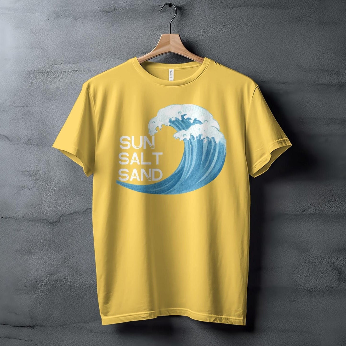 Ocean Wave Art T-Shirt, Watercolor Wave Print Tee, Beach Vibes T-Shirt, Surfing Inspired Tshirt, Coastal Style Graphic Tee