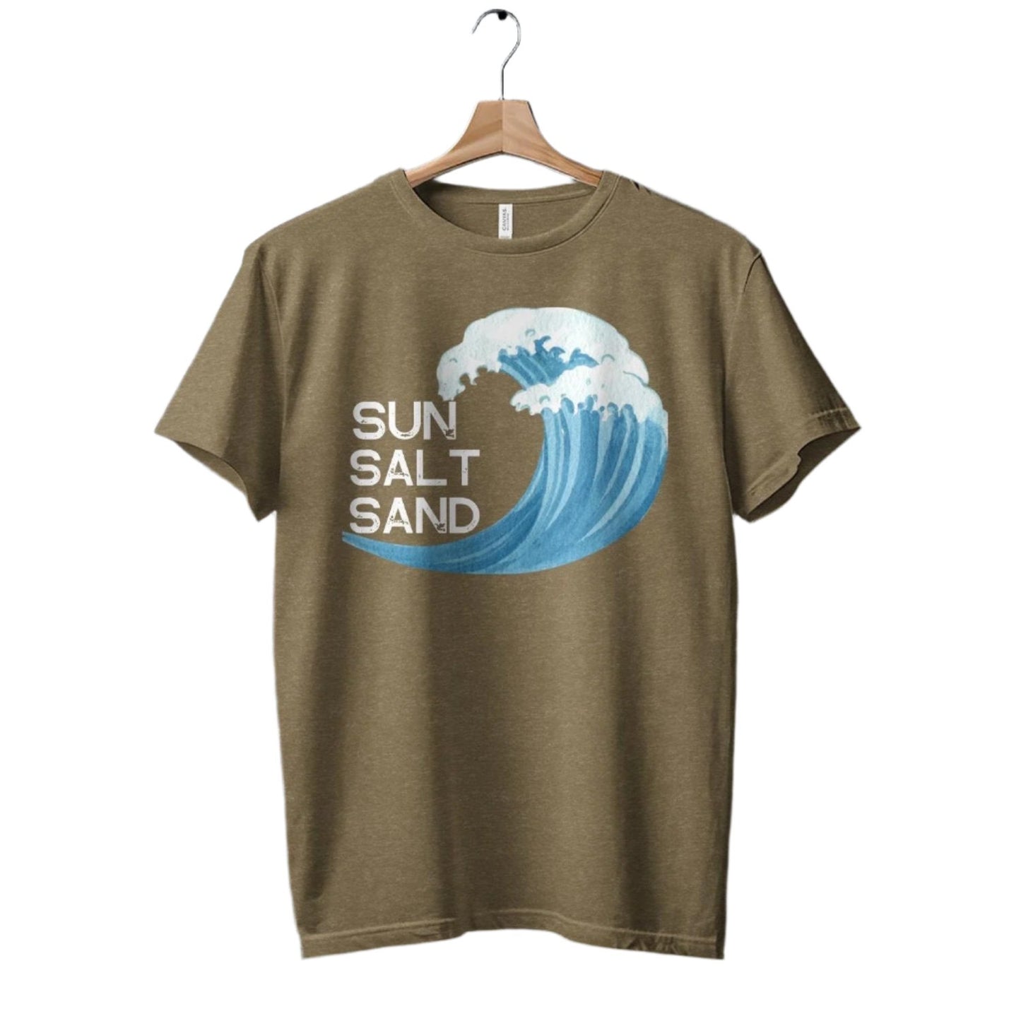 Ocean Wave Art T-Shirt, Watercolor Wave Print Tee, Beach Vibes T-Shirt, Surfing Inspired Tshirt, Coastal Style Graphic Tee