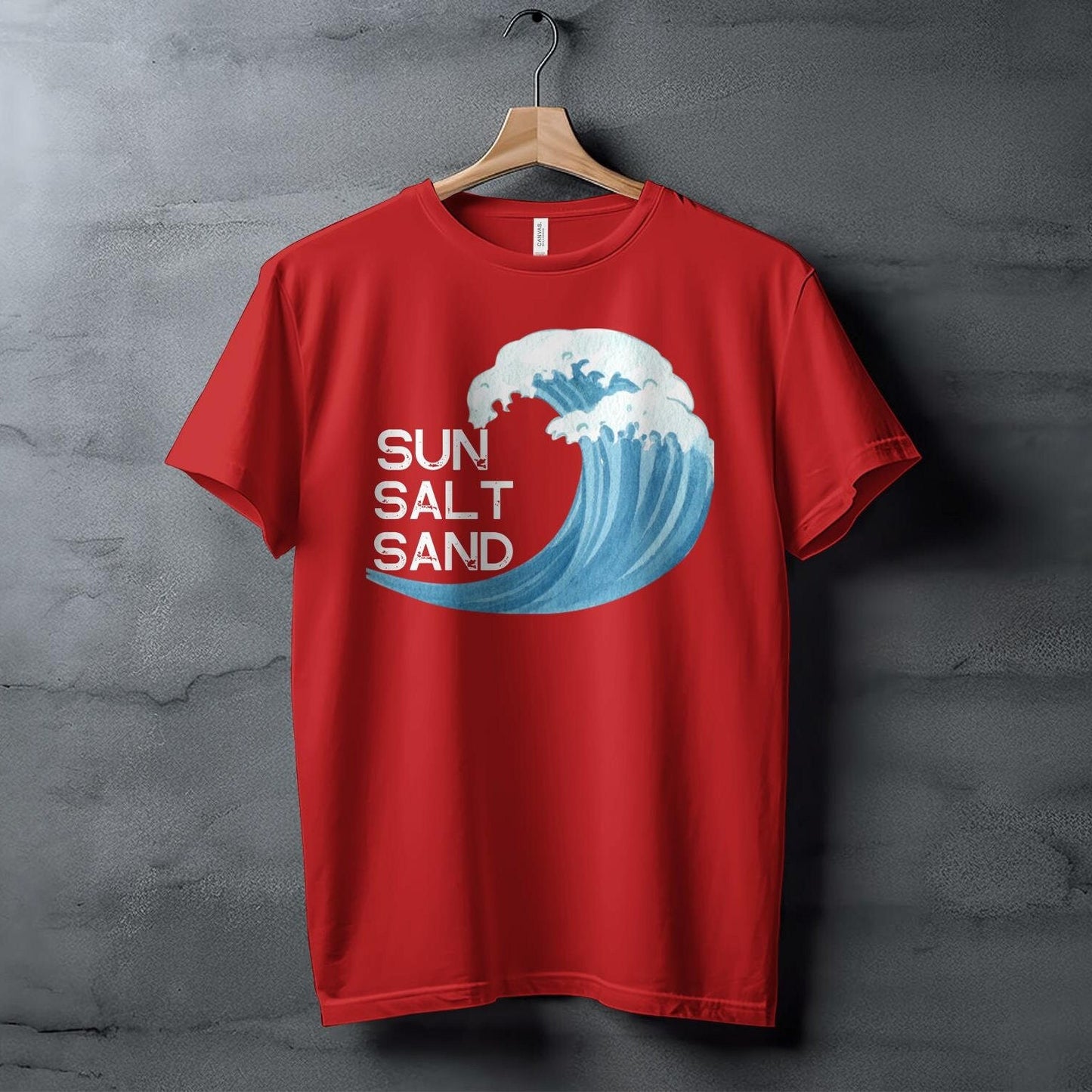 Ocean Wave Art T-Shirt, Watercolor Wave Print Tee, Beach Vibes T-Shirt, Surfing Inspired Tshirt, Coastal Style Graphic Tee