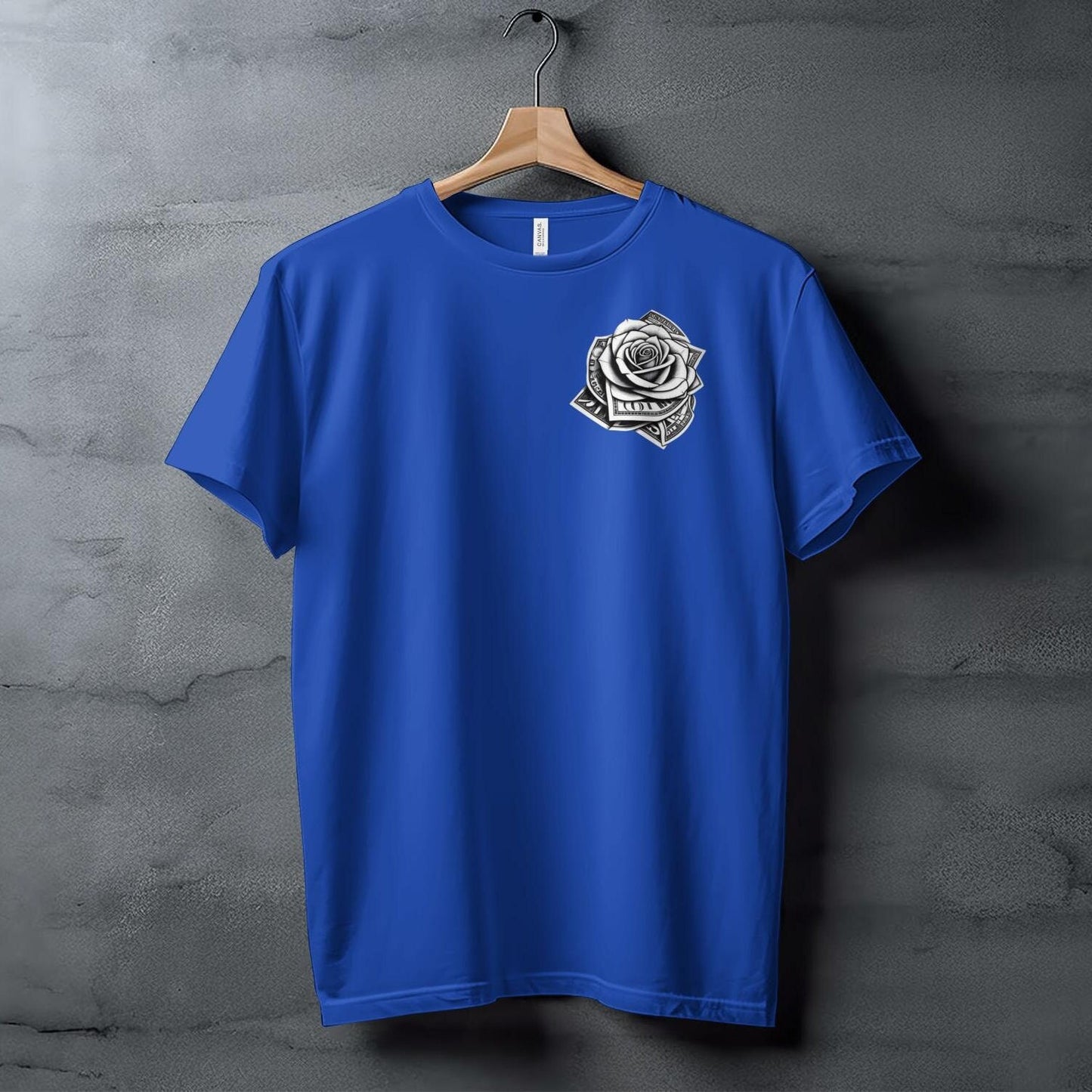 Unique Money Rose Graphic T-Shirt, Trendy Black Tee, Fashion Statement Shirt, Artistic Floral Design Top, Casual Streetwear Tee