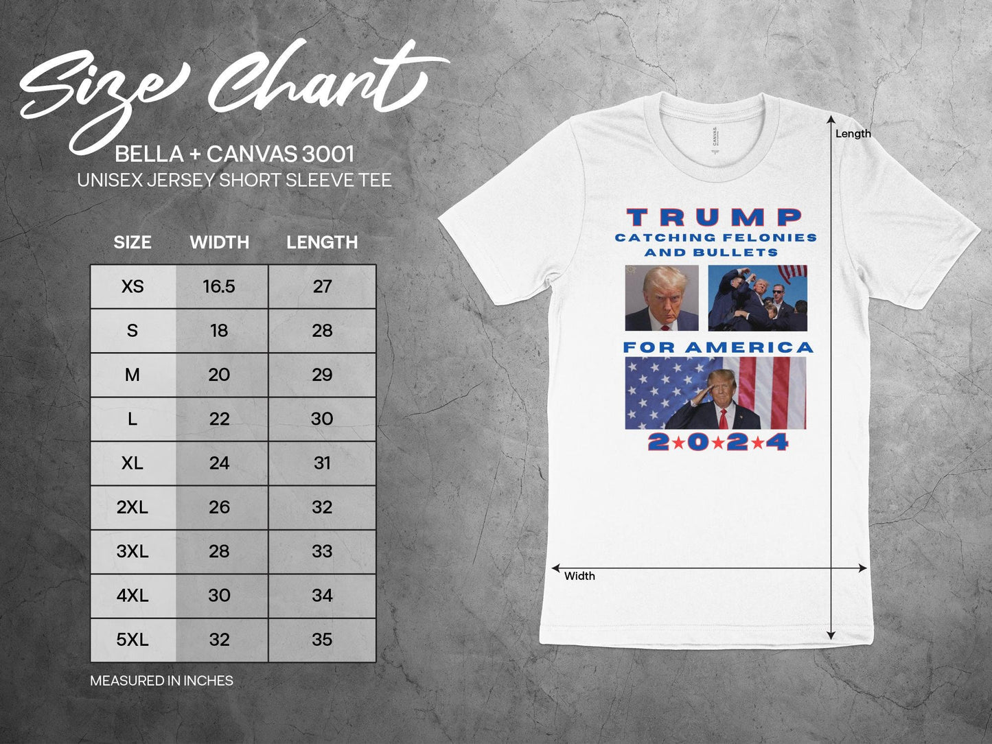 Trump 2024 T-Shirt, Catching Felonies and Bullets for America, Patriotic Presidential Election Tee, Funny Political Shirt