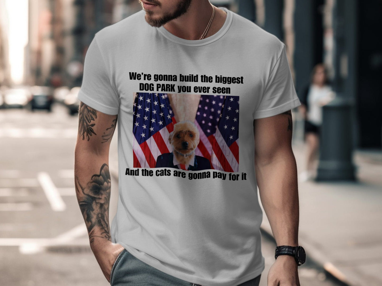 Funny Dog Park TShirt or Tanktop, Cute Animal Humor Tee, Build the Biggest Dog Park, Cats to Pay for It, Unique Pet Lover Gift