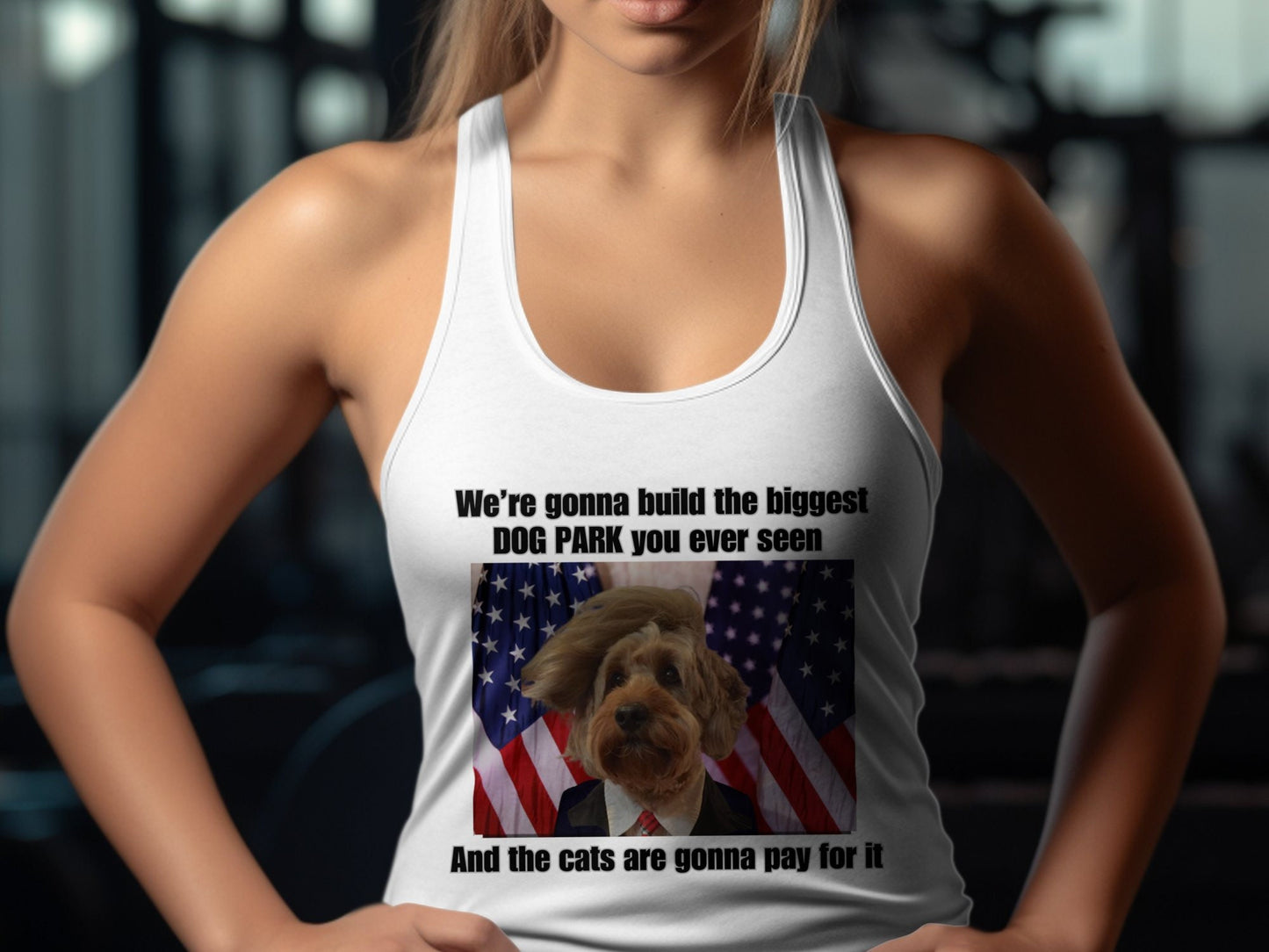 Funny Dog Park TShirt or Tanktop, Hilarious Pet Lover Gift, Unique Dog Owner Apparel, Build Dog Park Humor, Cute Dog with Suit Design