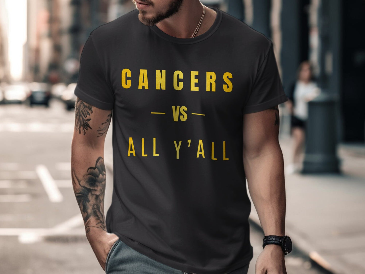 Cancers Vs All Y'all Motivational T-Shirt or Hoodie, Horoscope. Zodiac, Star Sign, Unique Birthday Gift, Gift for him, Gift for her