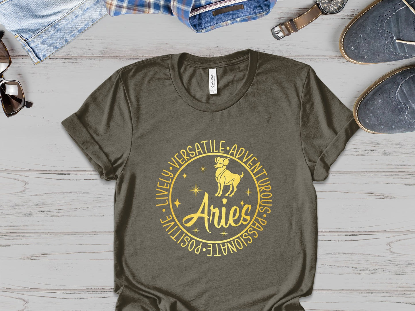 Aries Zodiac Sign T-Shirt, Astrological Graphic Tee Gift Unique Birthday Gift, Gift for him, Gift for her