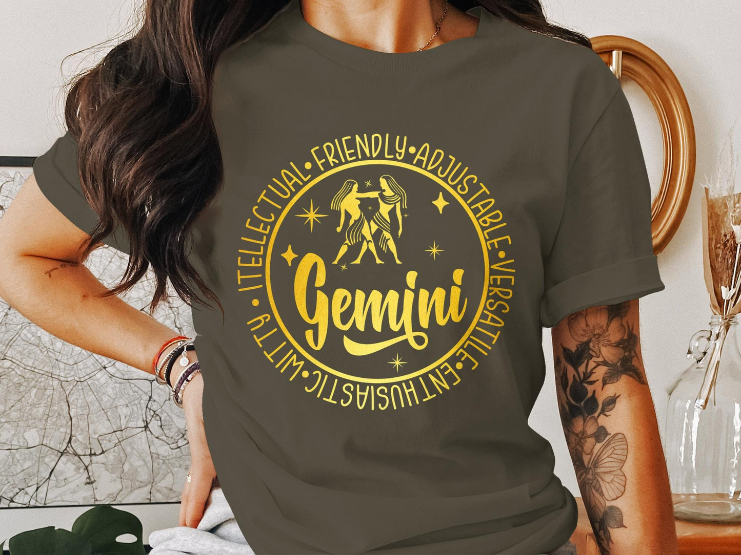 Gemini Zodiac Sign Tee, Intellectual Witty Gemini T-Shirt, Star Sign Astrological Tee, Birthday Gift, Gift for him, Gift for her.