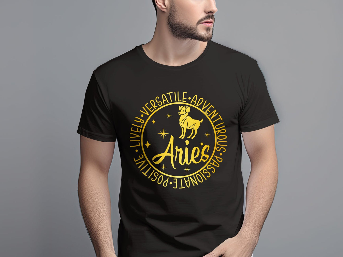 Aries Zodiac Sign T-Shirt, Astrological Graphic Tee Gift Unique Birthday Gift, Gift for him, Gift for her