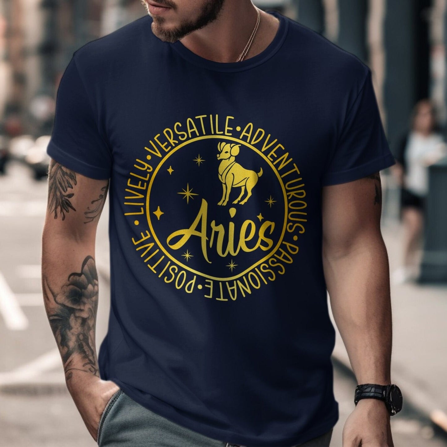 Aries Zodiac Sign T-Shirt, Astrological Graphic Tee Gift Unique Birthday Gift, Gift for him, Gift for her