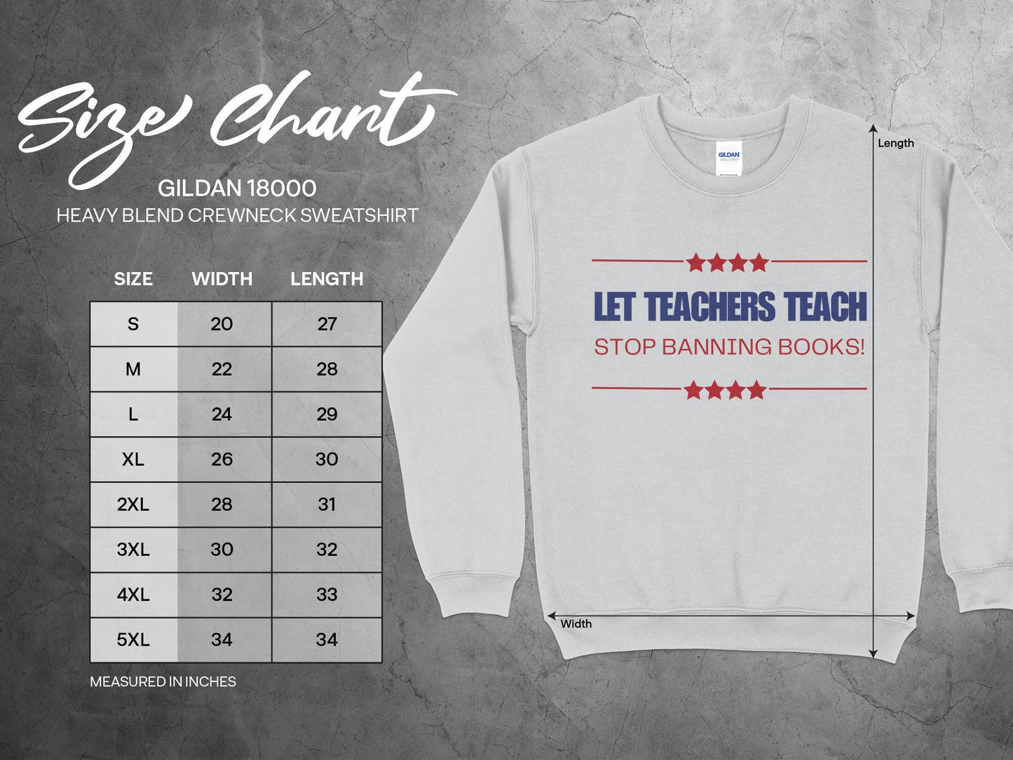 Let Teachers Teach Stop Banning Books T-Shirt or Sweat Shirt, Teacher Advocacy, Educational Freedom, Save the Books,Teachers Gift
