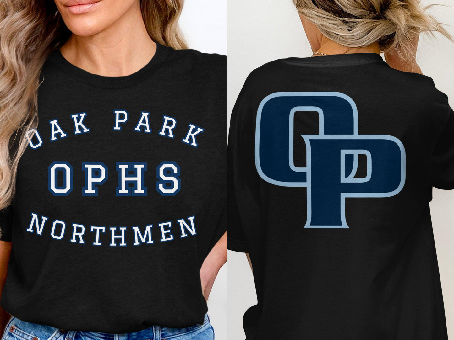 Oak Park Northmen OPHS T-Shirt, Vintage School Spirit Tee, Retro Athletic Shirt, Classic High School Apparel, Old School Sportswear