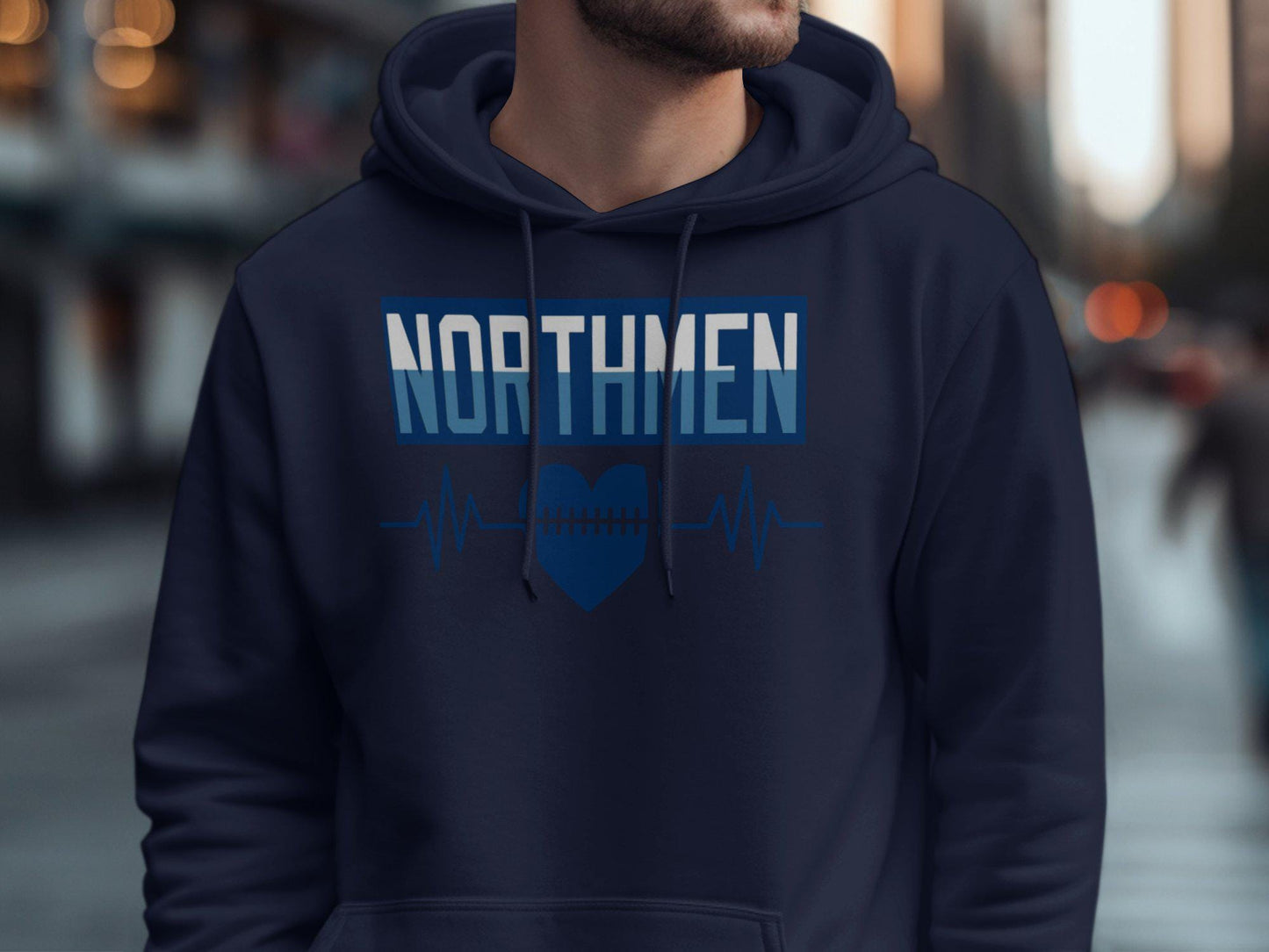 Northmen T-Shirt, Football Heartbeat Design, Northmen Fan Apparel, Football Lover Gift, Team Spirit Tee, Sports Enthusiast Shirt