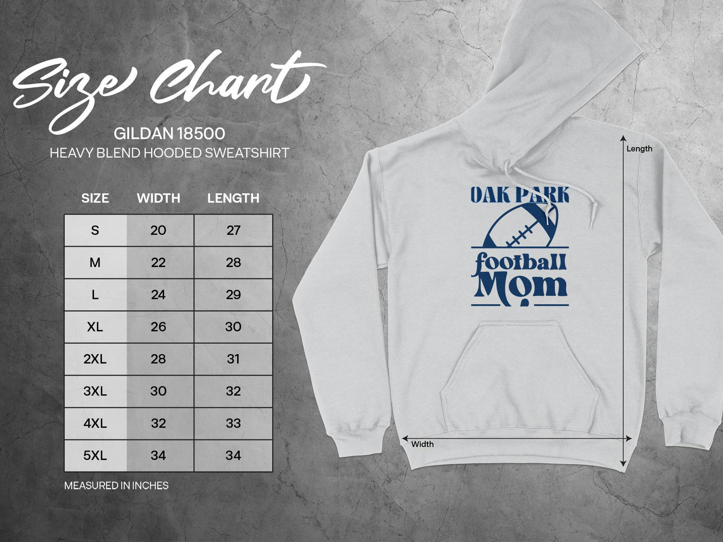 OAK PARK Football Mom T-Shirt, Supportive Mom T-Shirt, Sports Mom Apparel, Oak Park Pride Shirt, Football Fan Tee, Game Day Shirt