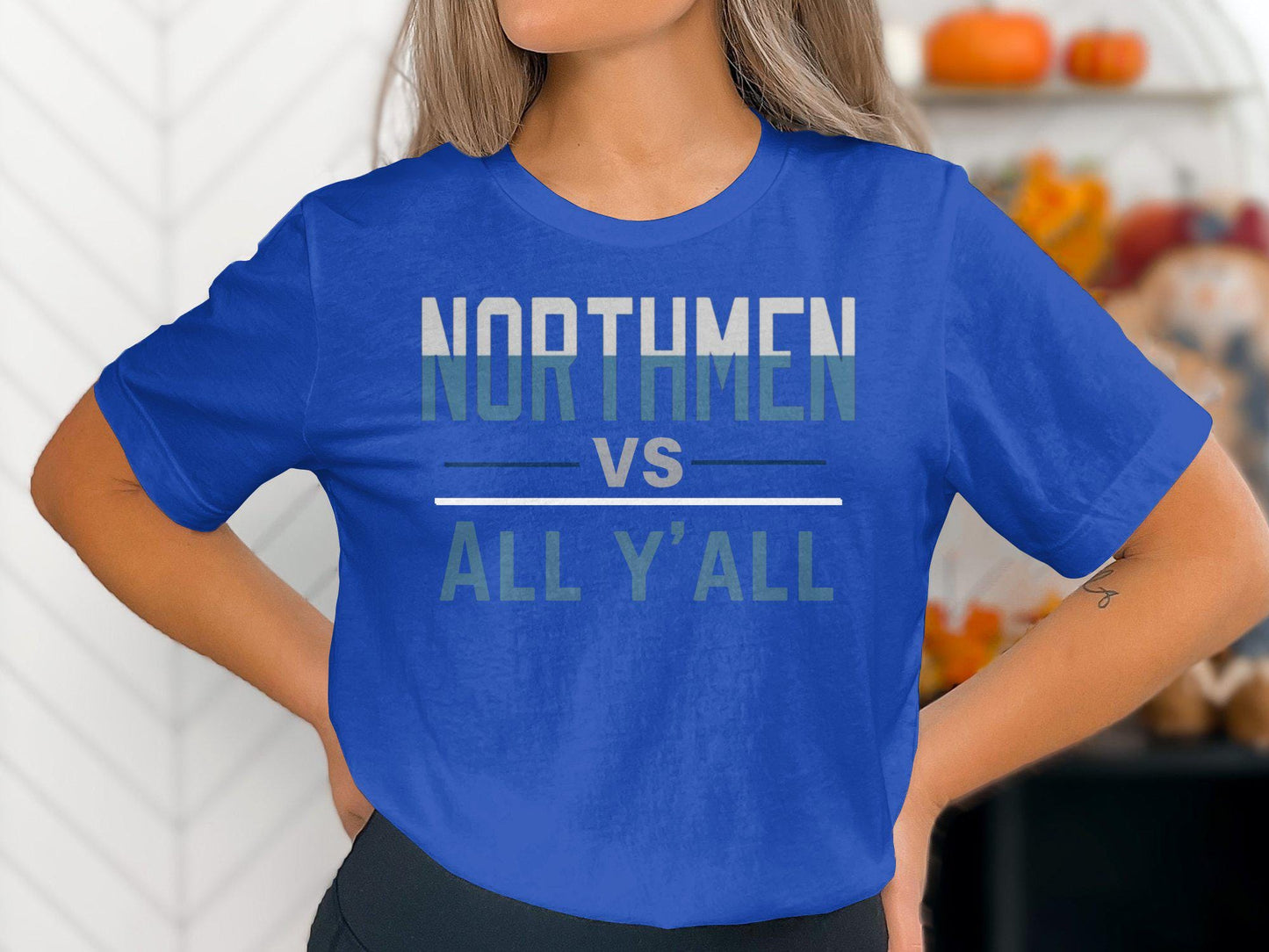 Northmen vs All Y'all T-Shirt, Funny Statement Tee, Southern Pride Shirt, Retro Style Graphic Tee, Unisex Casual Wear, Gift Idea