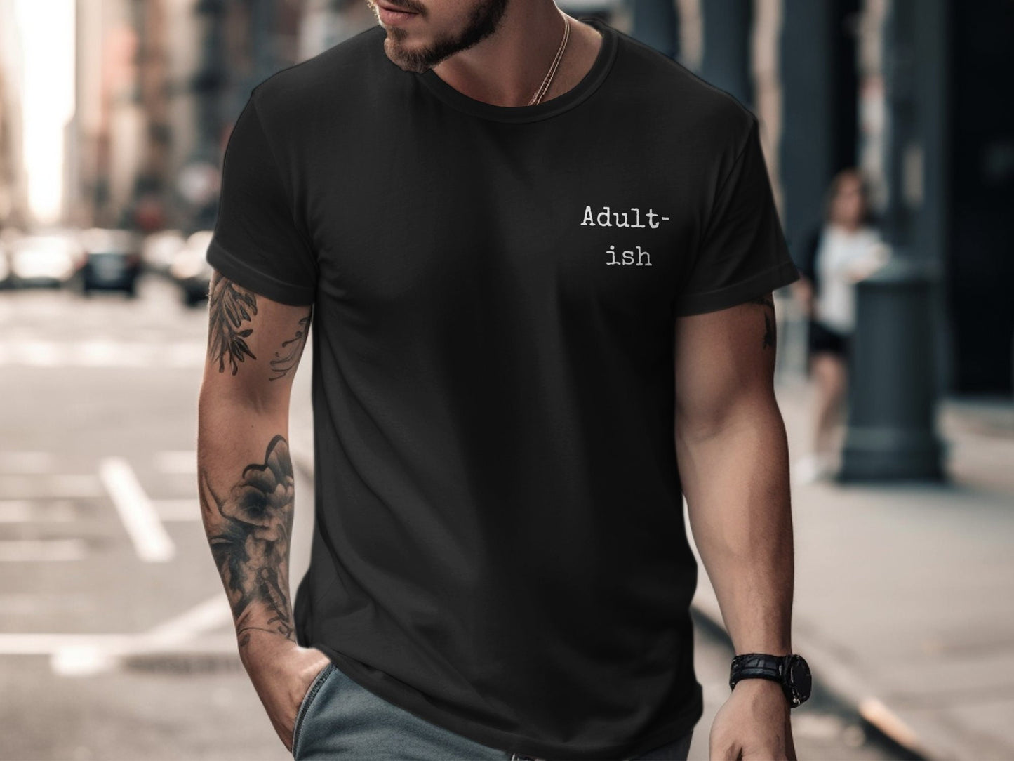 Stylish Black Adult T-Shirt, Perfect Gift for Men and Women, Comfortable Fit, Casual Wear