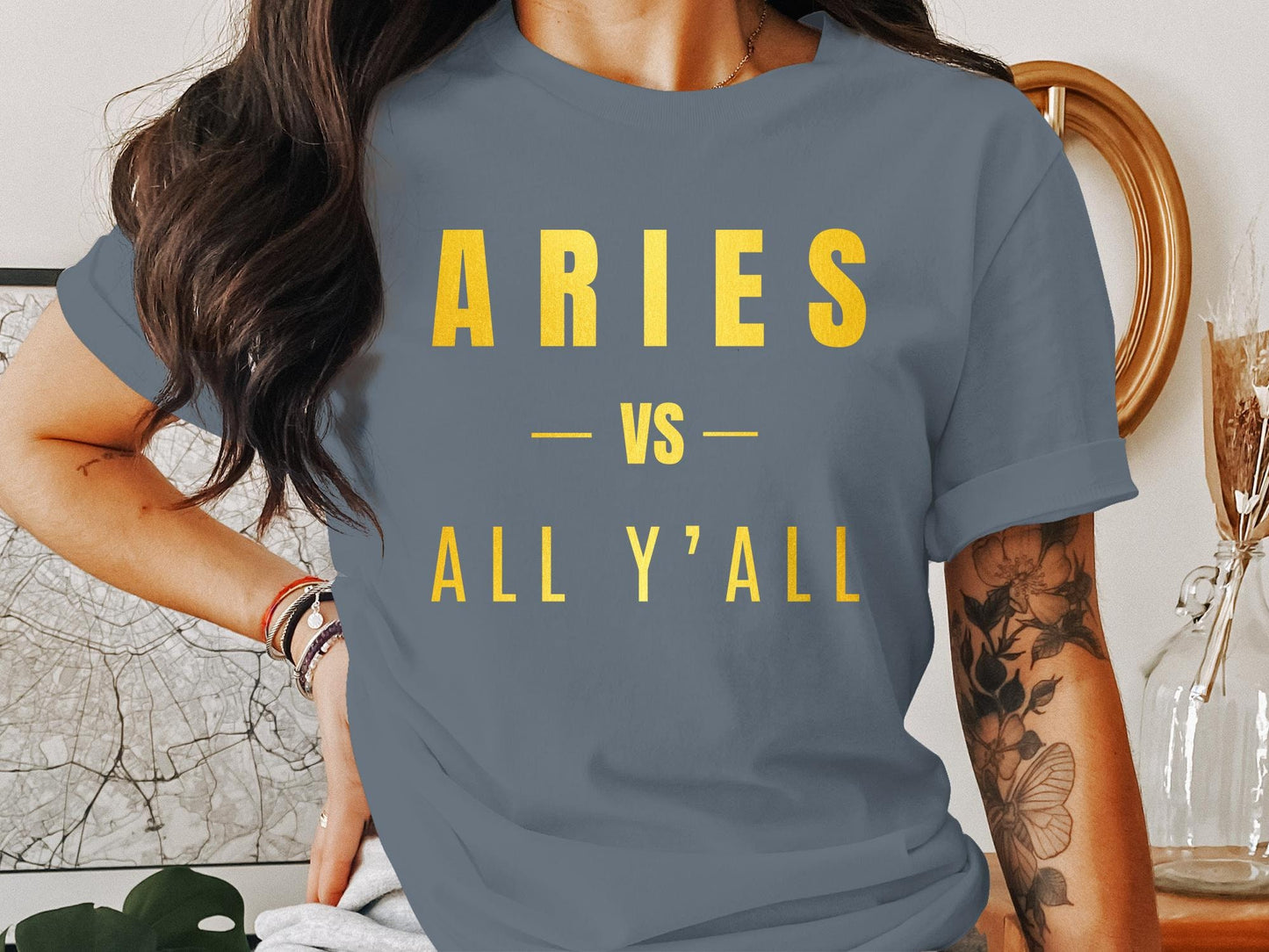 Aries vs All Y'all Graphic T-Shirt or Hoodie, Zodiac, Astrology, Star Sign, Unique, Birthday Gift, Gift for him, Gift for her