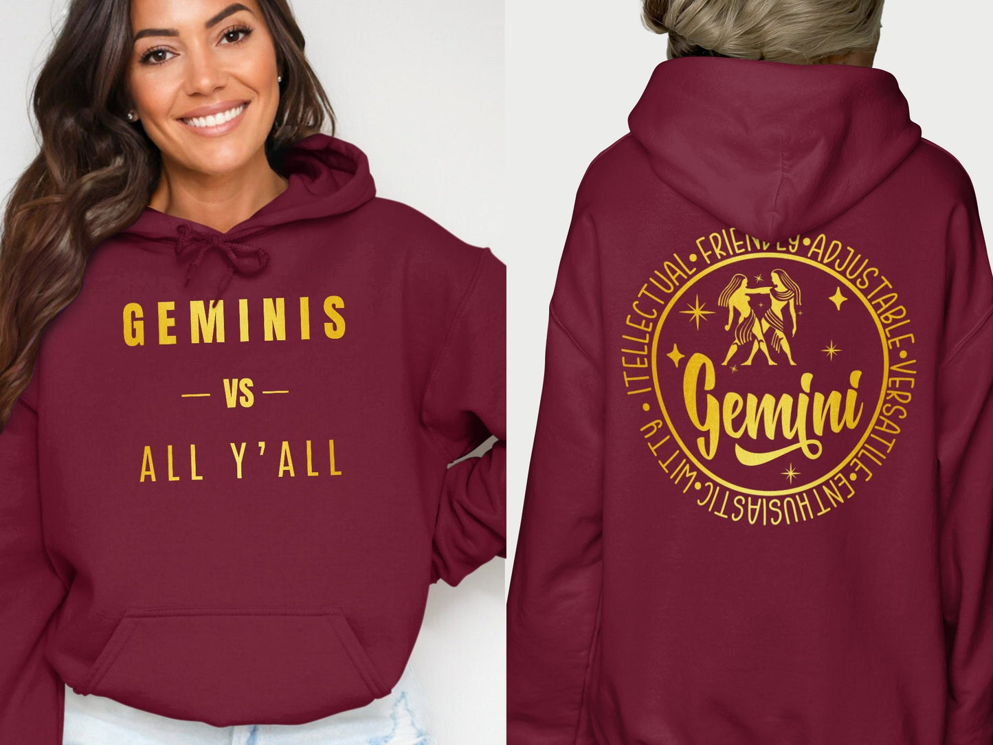 Geminis VS All Y'all T-Shirt or Hoodie, Astrology, Zodiac, Horoscope, Star Sign, Unique Birthday Gift, Gift for him, Gift for her