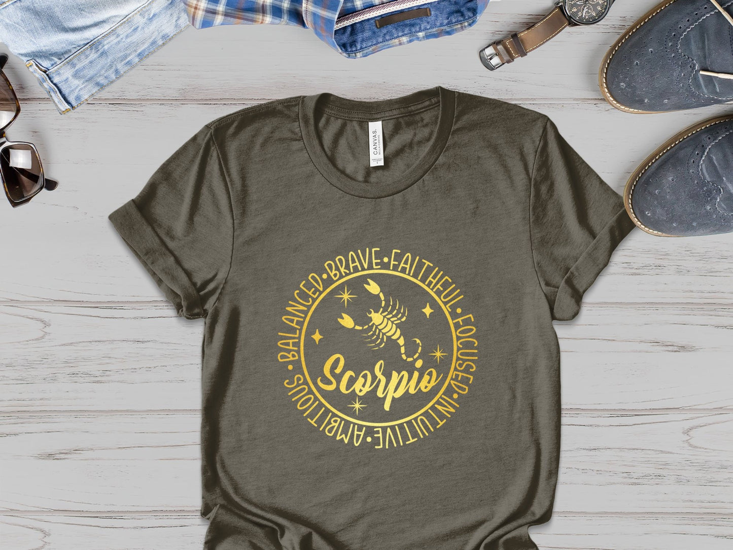 Scorpio Horoscope Zodiac Sign T-Shirt, Astro Fashion Tee, Astrology Gift for Scorpio, Zodiac Themed Apparel, Scorpio Shirt. Birthday Gift