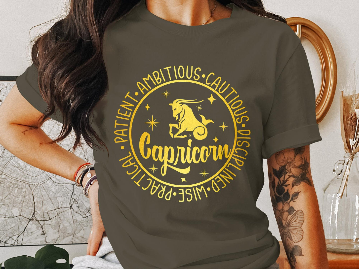 Capricorn Zodiac Sign Shirt, Astrology Gift Tee, Horoscope Apparel, Astrological Symbol Top, Birthday Gift, Gift for him, Gift for her