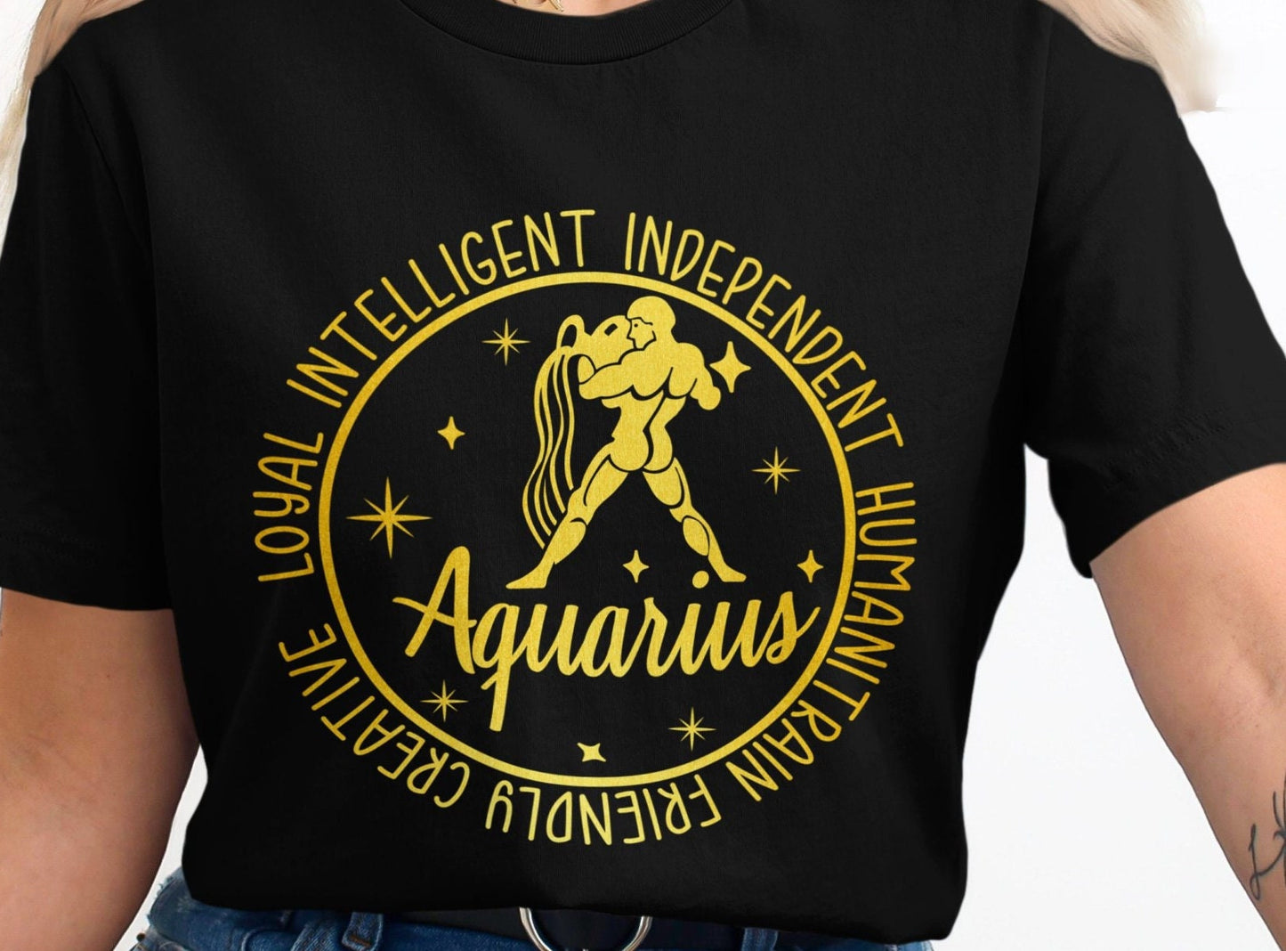 Aquarius Zodiac Sign T-Shirt, Astrology Aquarius Tee, Zodiac Horoscope Shirt, Unique Gift, Birthday T-Shirt, Gift for him, Gift for her