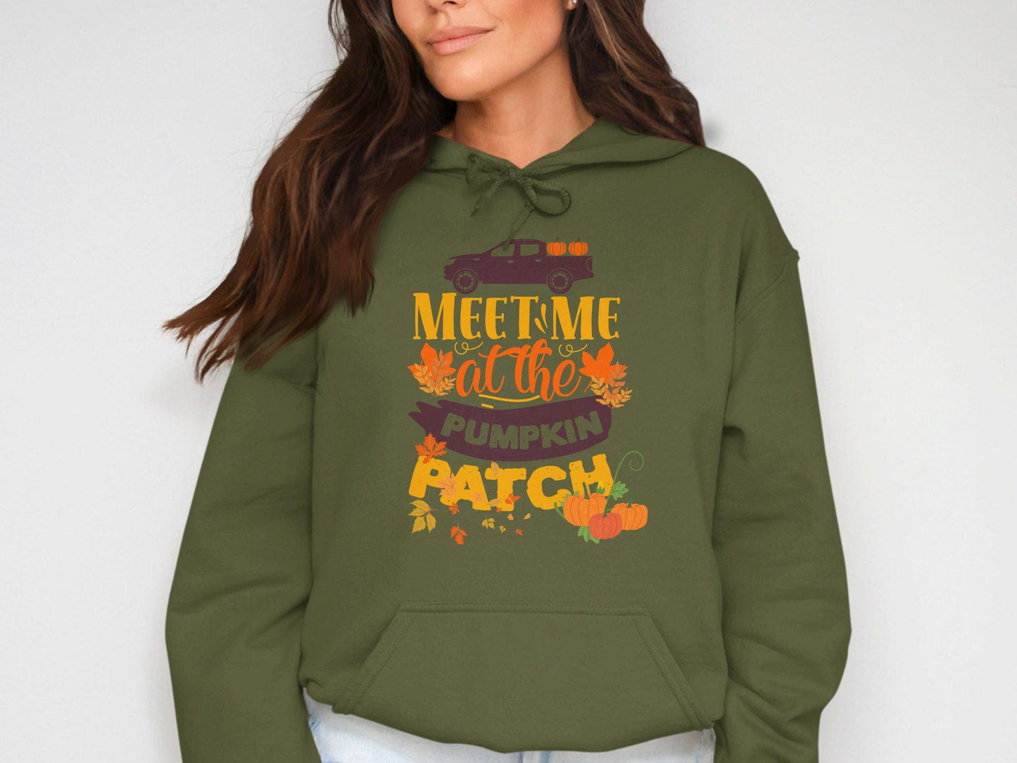 Fall Pumpkin Patch T-Shirt, Meet Me at the Pumpkin Patch Graphic Tee, Autumn Truck and Pumpkin Shirt, Thanksgiving Shirt