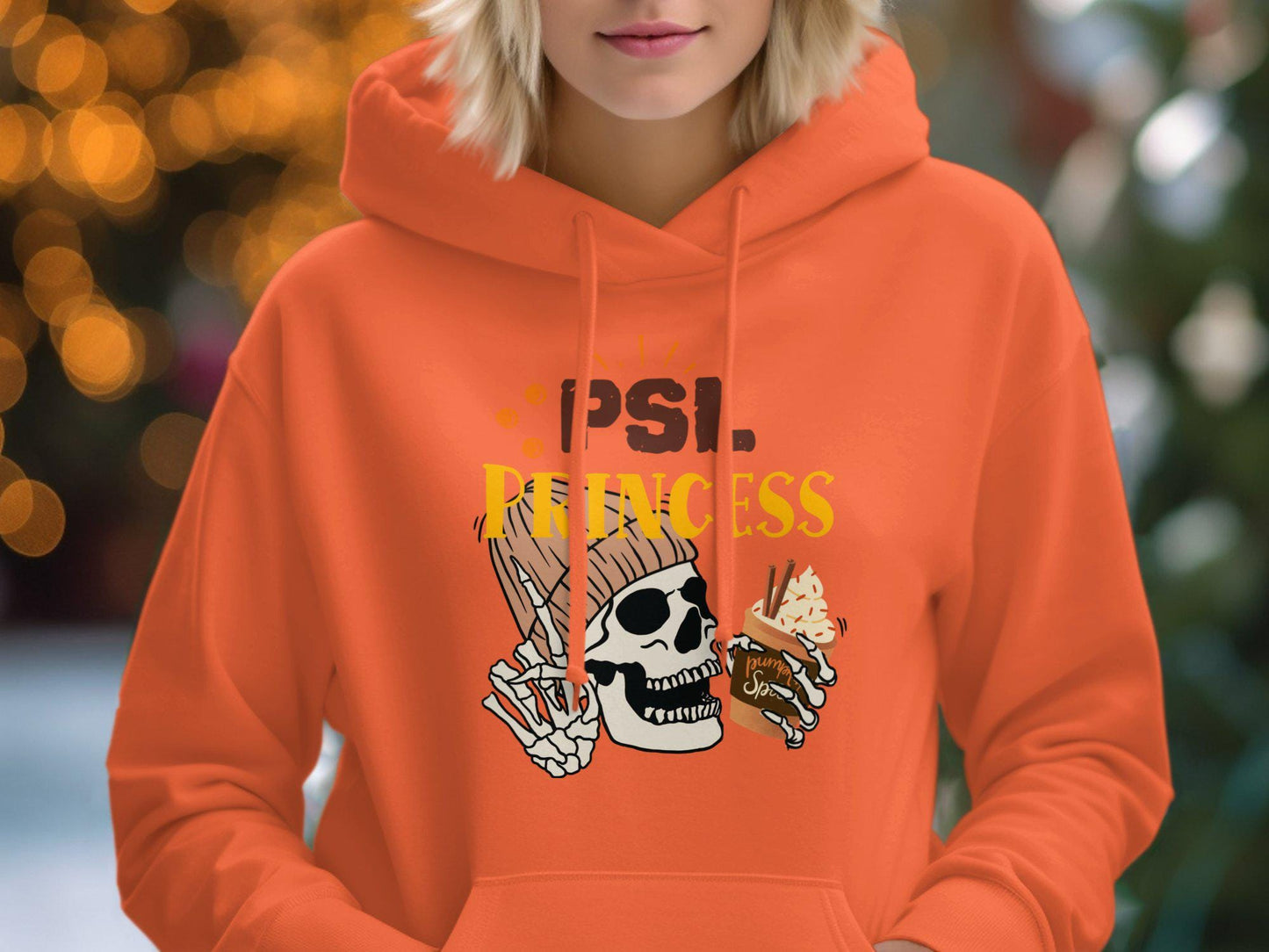 PSL Princess T-Shirt Halloween Skeleton Pumpkin Spice Apparel Fall Season Graphic Tee Cute Autumn Unisex Shirt
