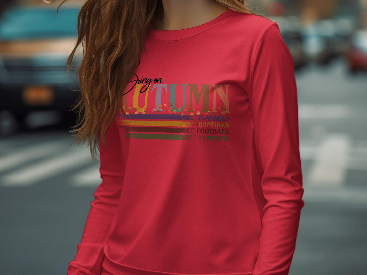 Autumn T-Shirt, Bring on Autumn Graphic Tee, Flannels Bonfires Football Pumpkins Shirt, Fall Season T-Shirt, Autumn Leaf Tee