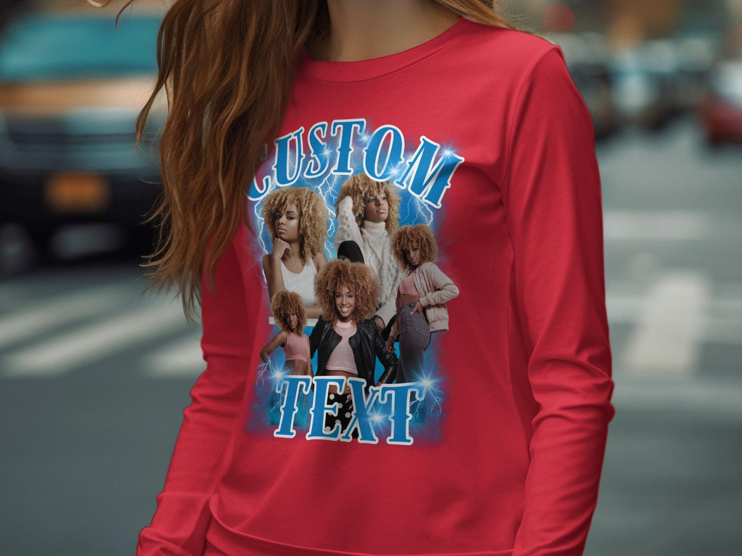 Custom Text Collage T-Shirt, Personalized Photo Graphic Tee, Unique Customized T-Shirt, Custom Design Shirt Gift, Customizable Tee
