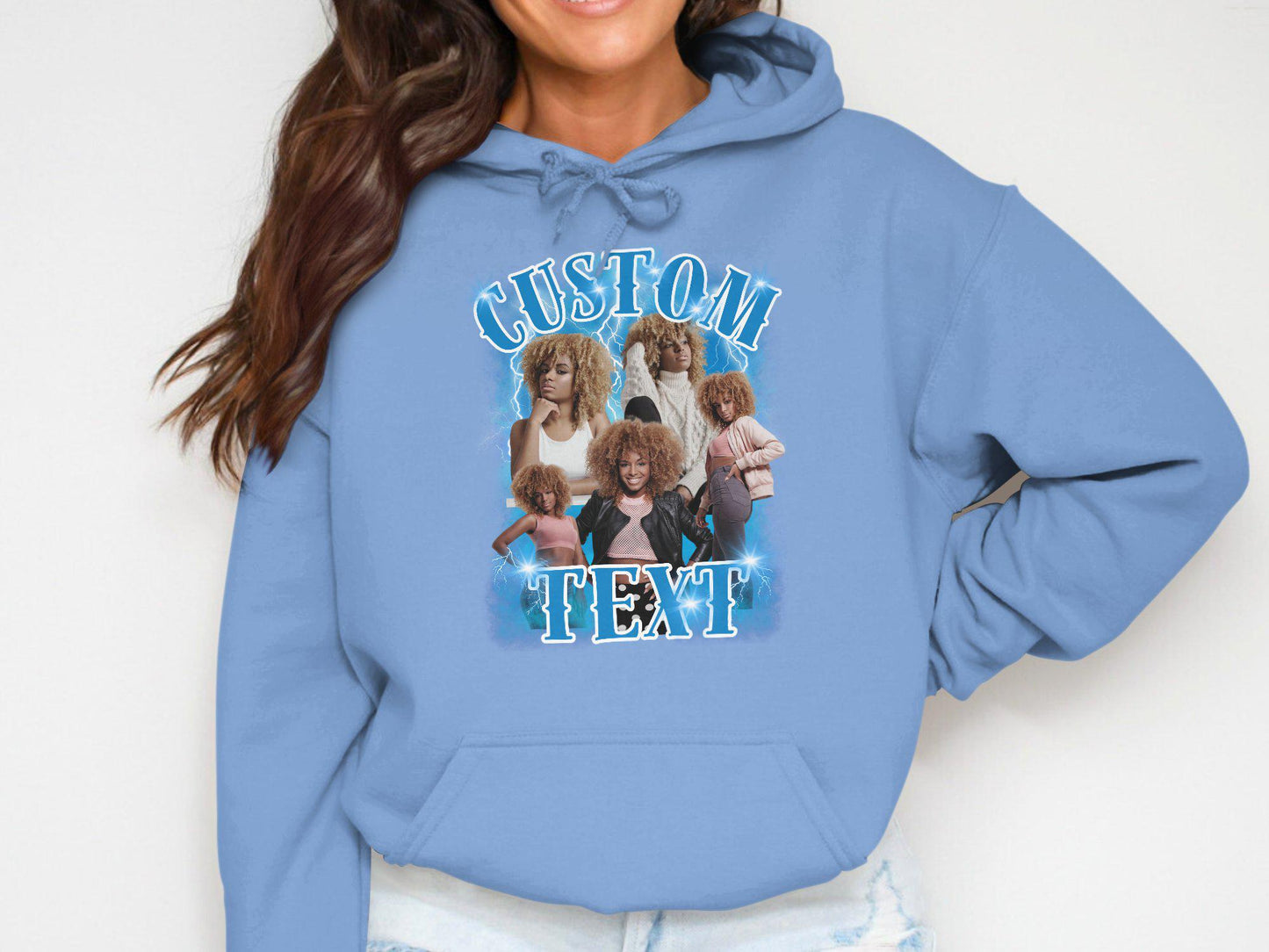 Custom Text Collage T-Shirt, Personalized Photo Graphic Tee, Unique Customized T-Shirt, Custom Design Shirt Gift, Customizable Tee