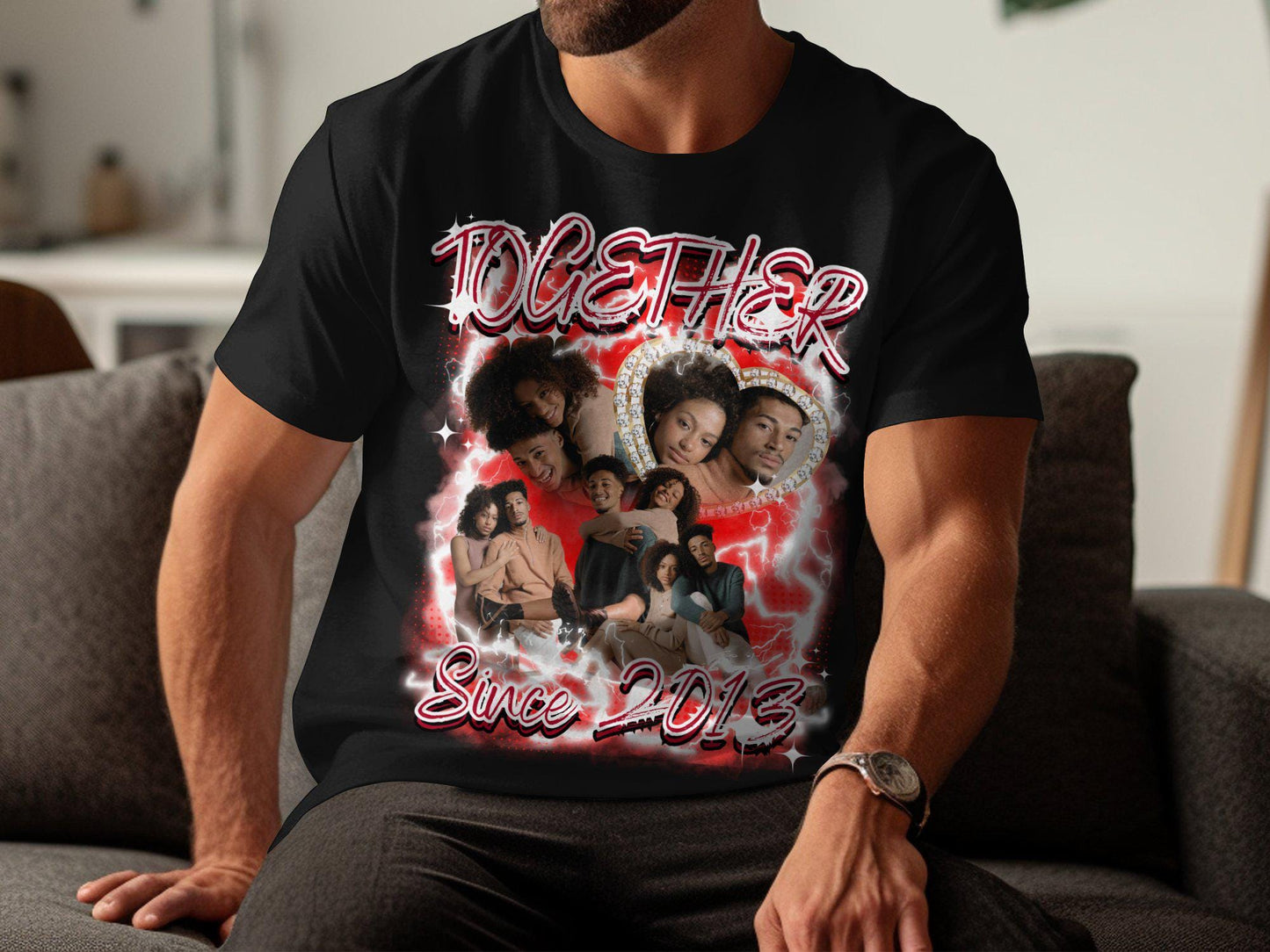 Together Since 2013 Couples Graphic Tee, Unique Couple T-Shirt, Romantic Matching Shirts, Cute Anniversary Gift, Fun Valentines Day,