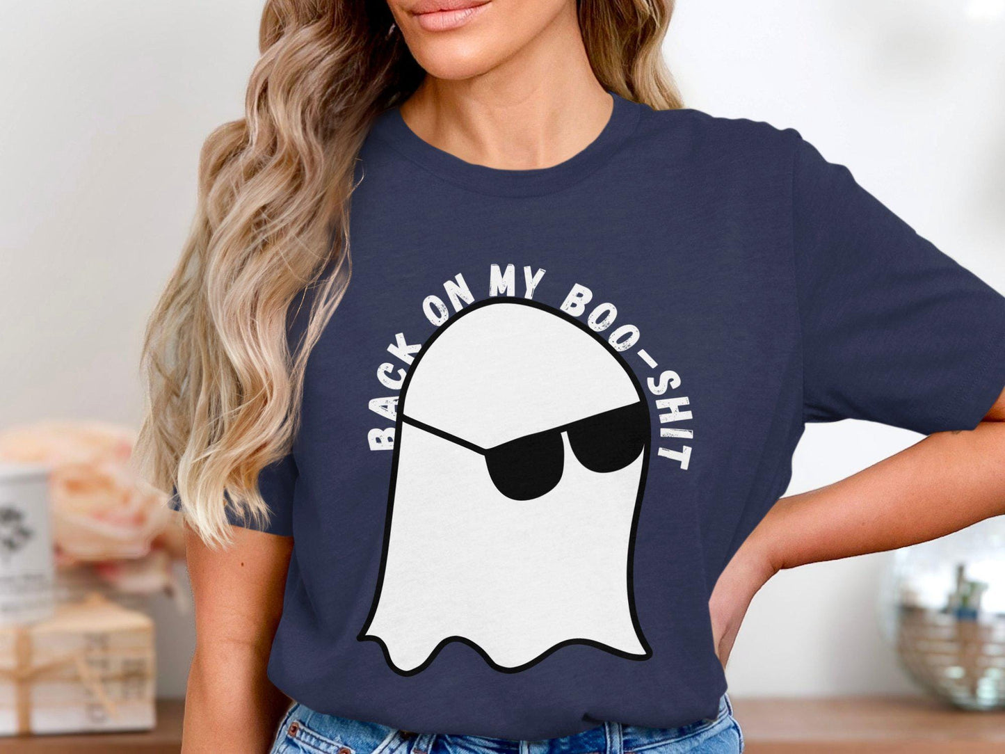 Funny Halloween Ghost T-Shirt, Back On My Boo-Shit, Halloween Party Tee, Spooky Season Shirt, Halloween Humor Shirt, Halloween Outfit