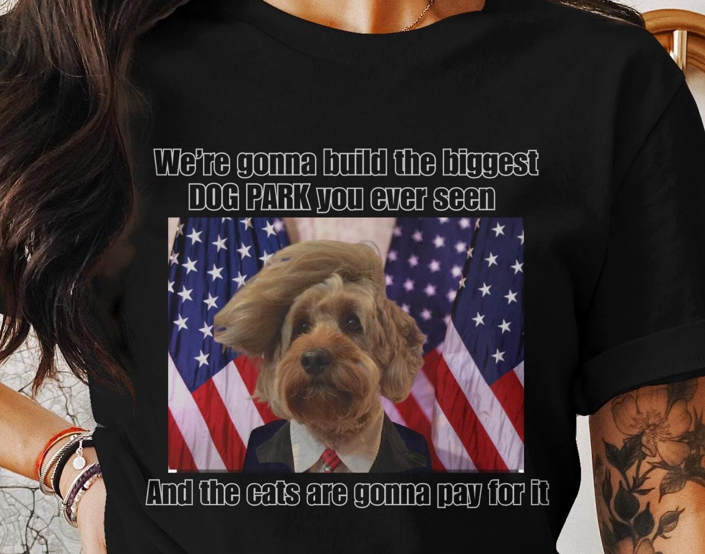 Funny Dog Park TShirt or Tanktop, Hilarious Pet Lover Gift, Unique Dog Owner Apparel, Build Dog Park Humor, Cute Dog with Suit Design