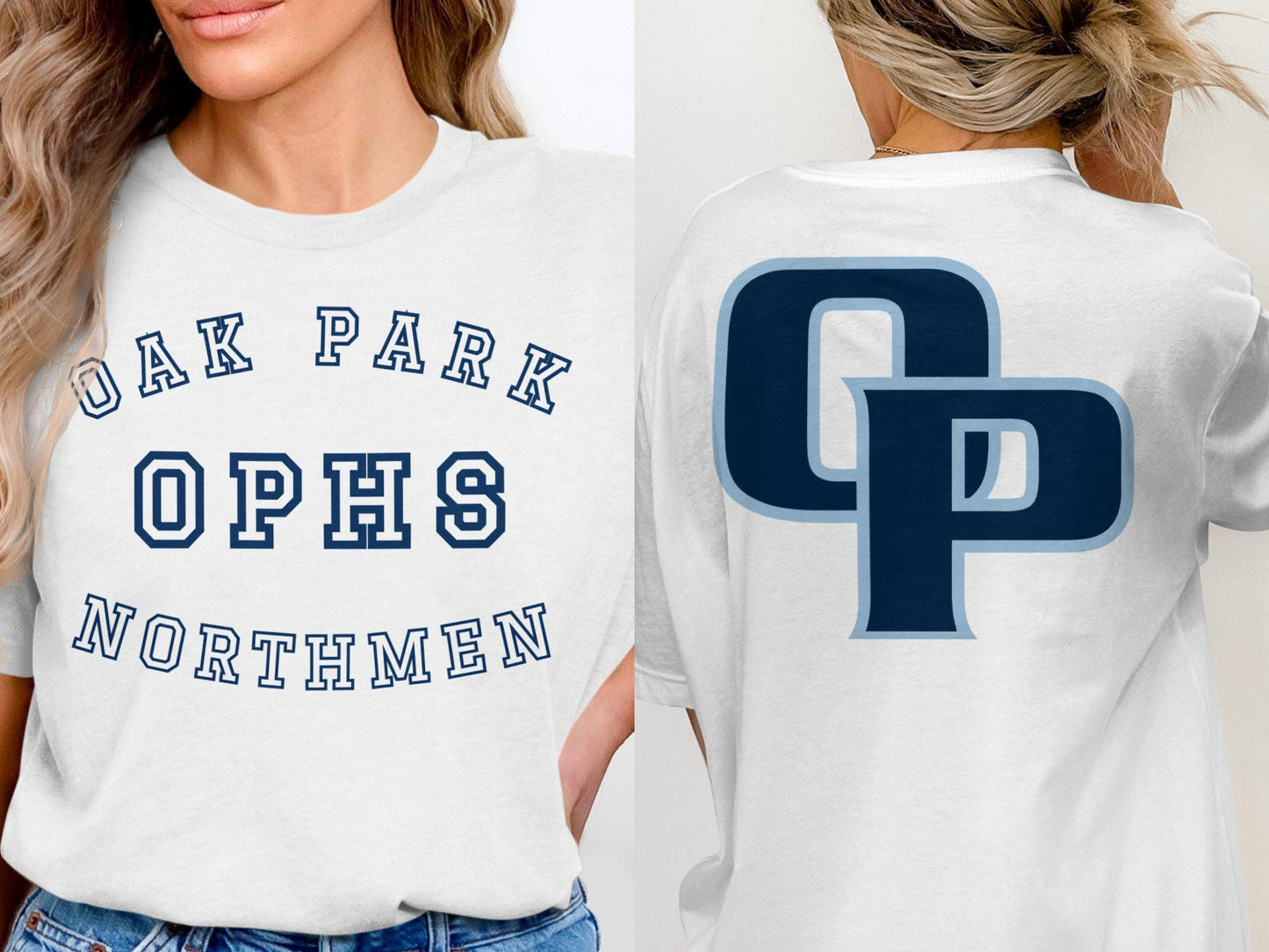 Oak Park Northmen OPHS T-Shirt, Vintage School Spirit Tee, Retro Athletic Shirt, Classic High School Apparel, Old School Sportswear