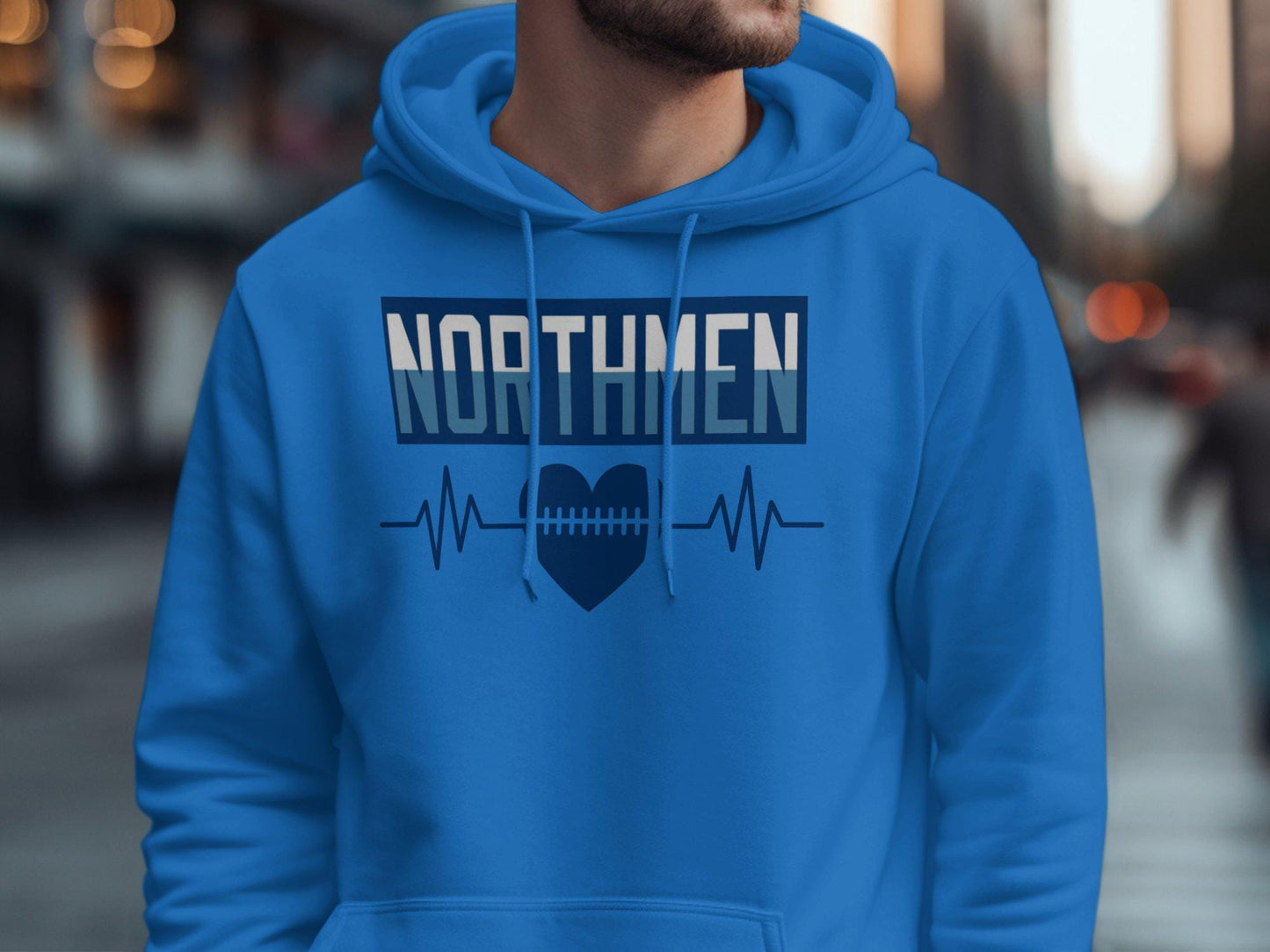 Northmen T-Shirt, Football Heartbeat Design, Northmen Fan Apparel, Football Lover Gift, Team Spirit Tee, Sports Enthusiast Shirt