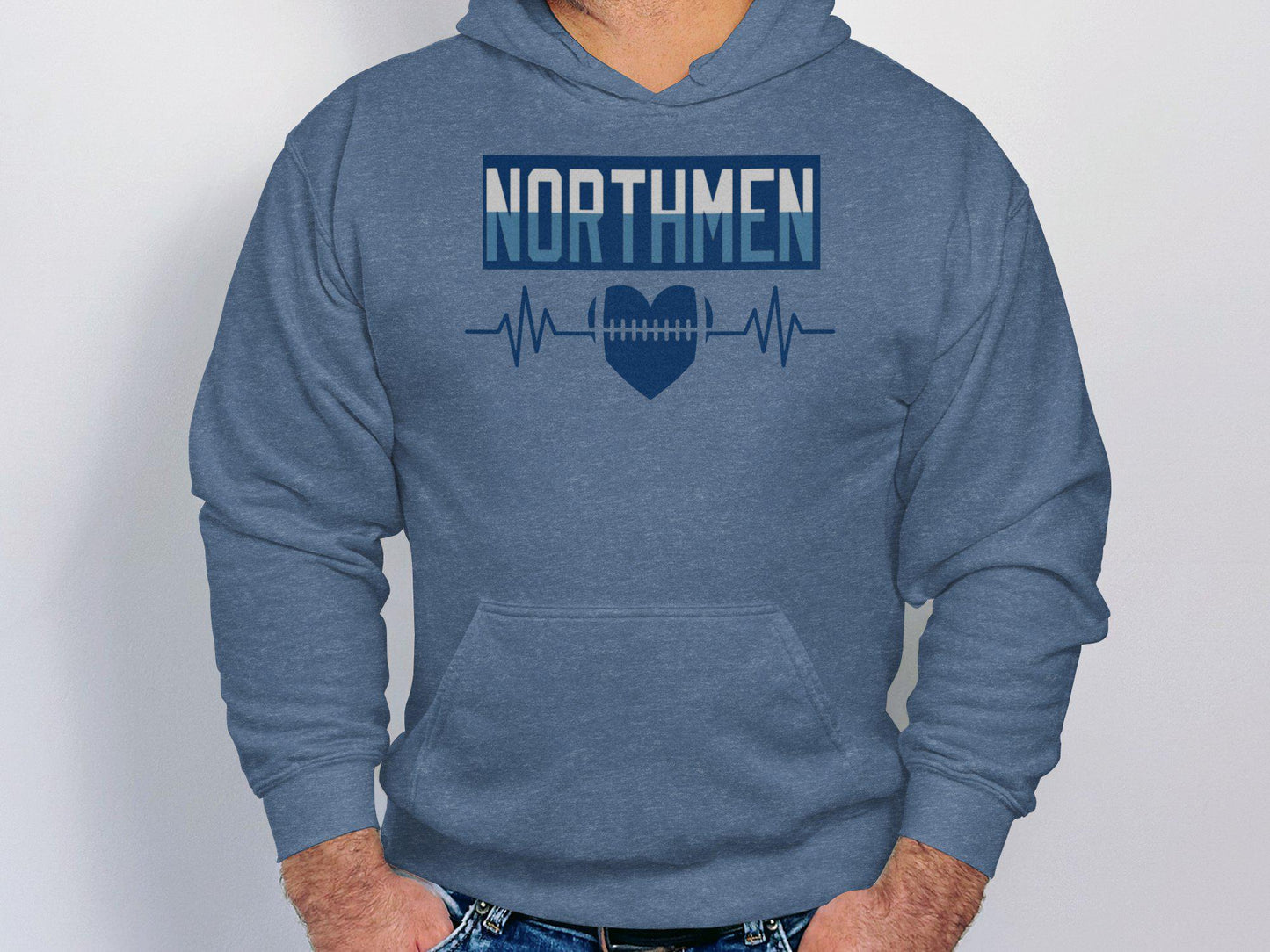 Northmen T-Shirt, Football Heartbeat Design, Northmen Fan Apparel, Football Lover Gift, Team Spirit Tee, Sports Enthusiast Shirt