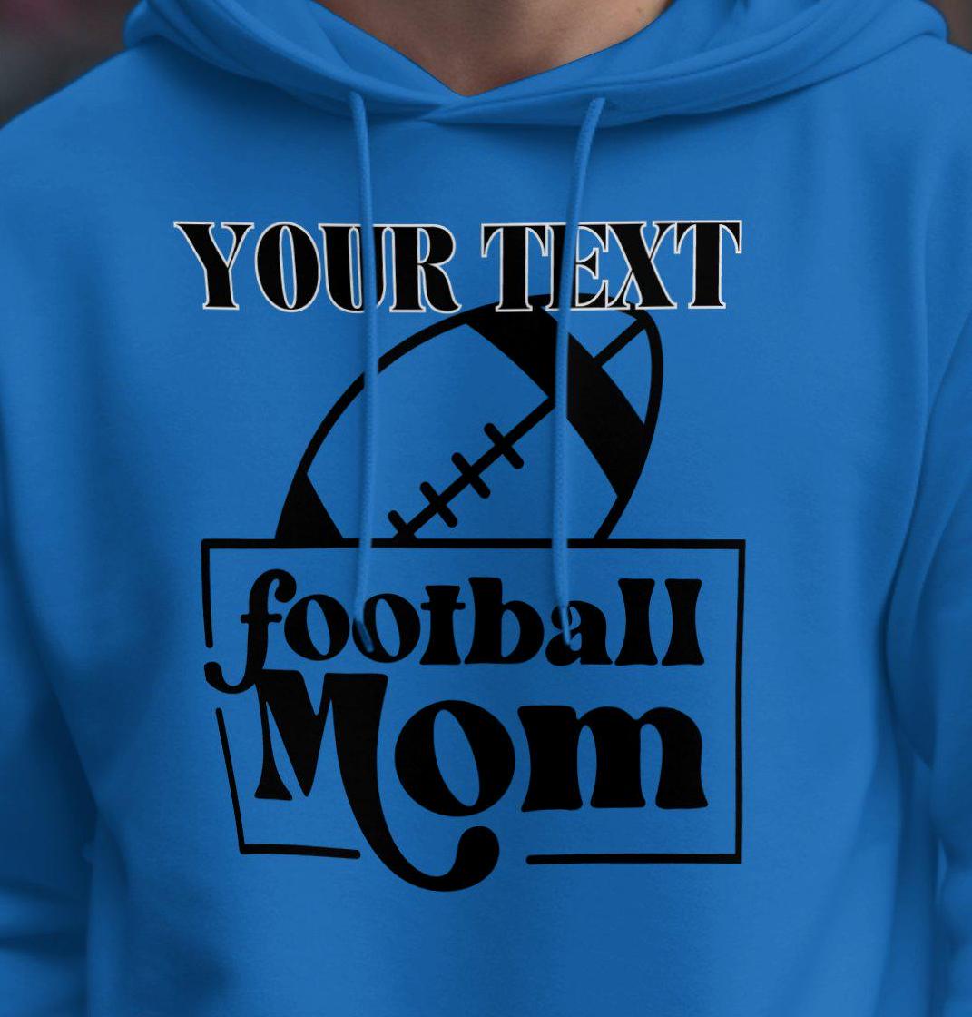 Custom Football Mom T-Shirt, Personalized Football Mom Shirt, Football Mom Gift, Sports Mom Shirt, Customizable Sports Mom Tee