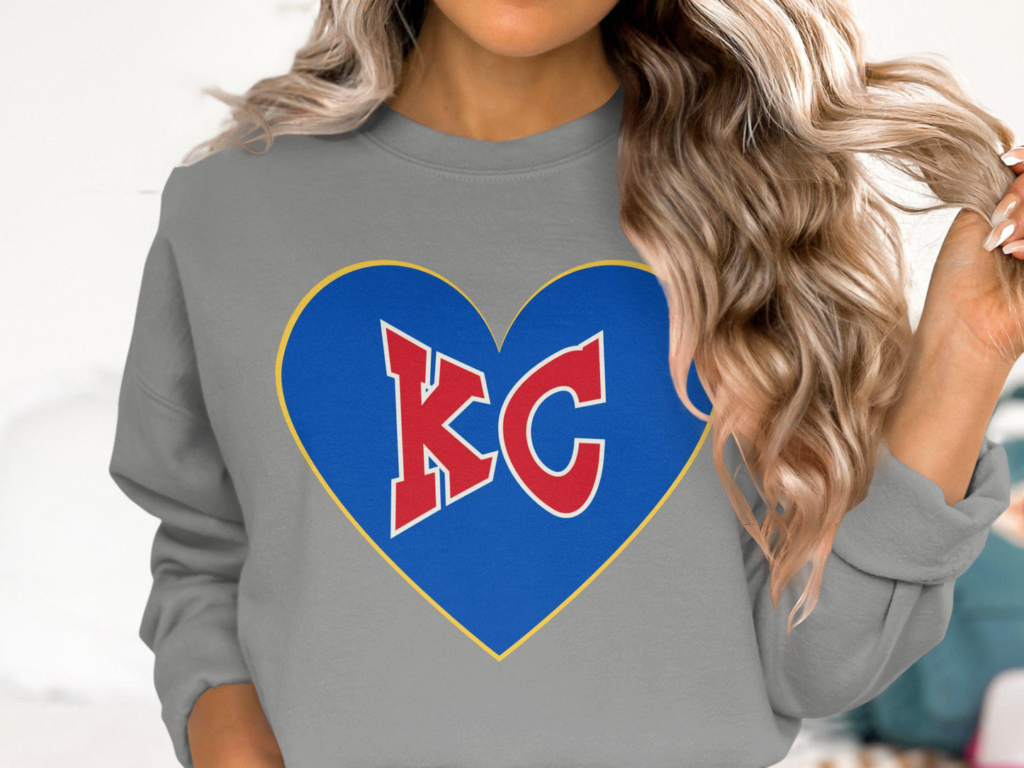 KC Heart Love Graphic Tee, Kansas City Pride Shirt, Sports Wear, KC Fan T-shirt, City Love Apparel, Kansas City Supporter