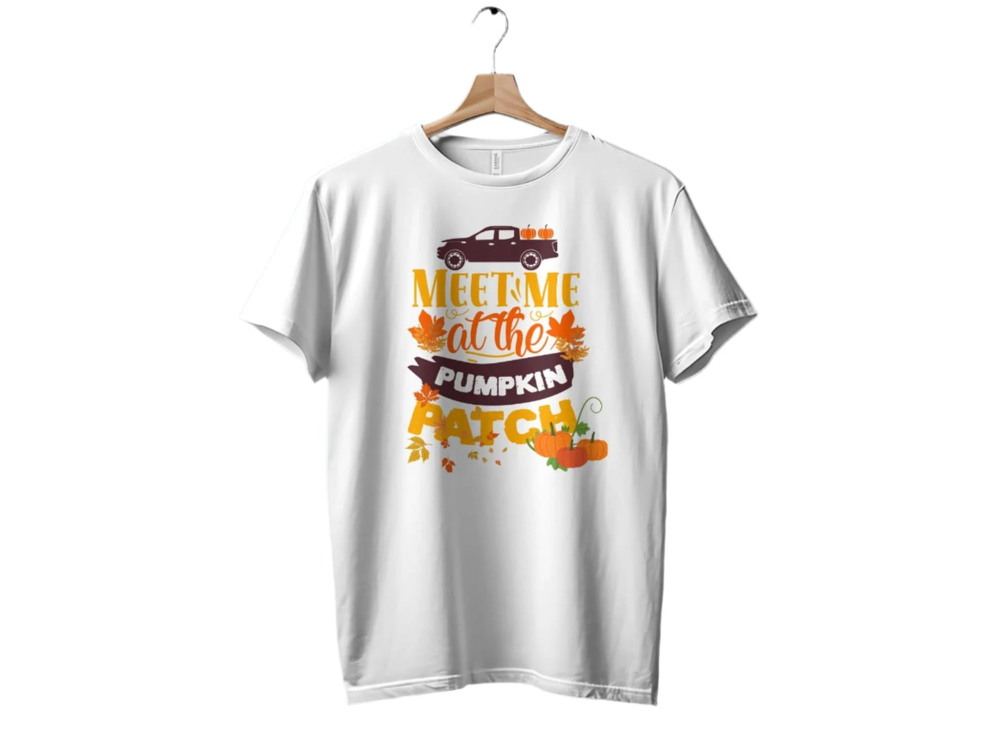 Fall Pumpkin Patch T-Shirt, Meet Me at the Pumpkin Patch Graphic Tee, Autumn Truck and Pumpkin Shirt, Thanksgiving Shirt