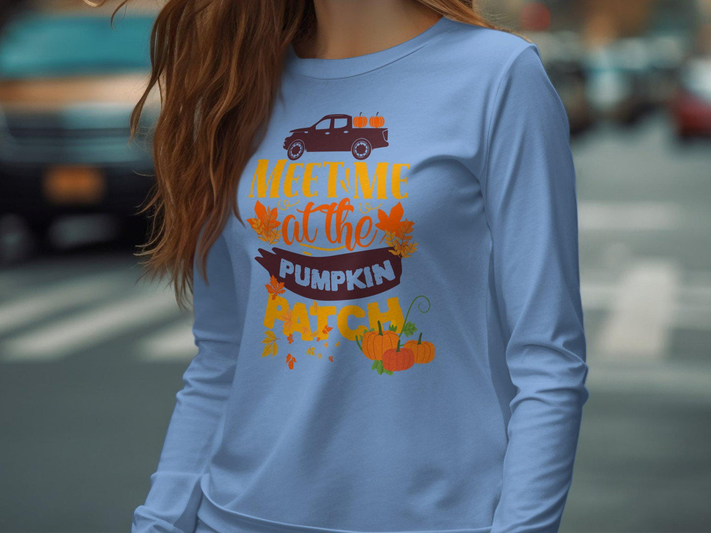 Fall Pumpkin Patch T-Shirt, Meet Me at the Pumpkin Patch Graphic Tee, Autumn Truck and Pumpkin Shirt, Thanksgiving Shirt
