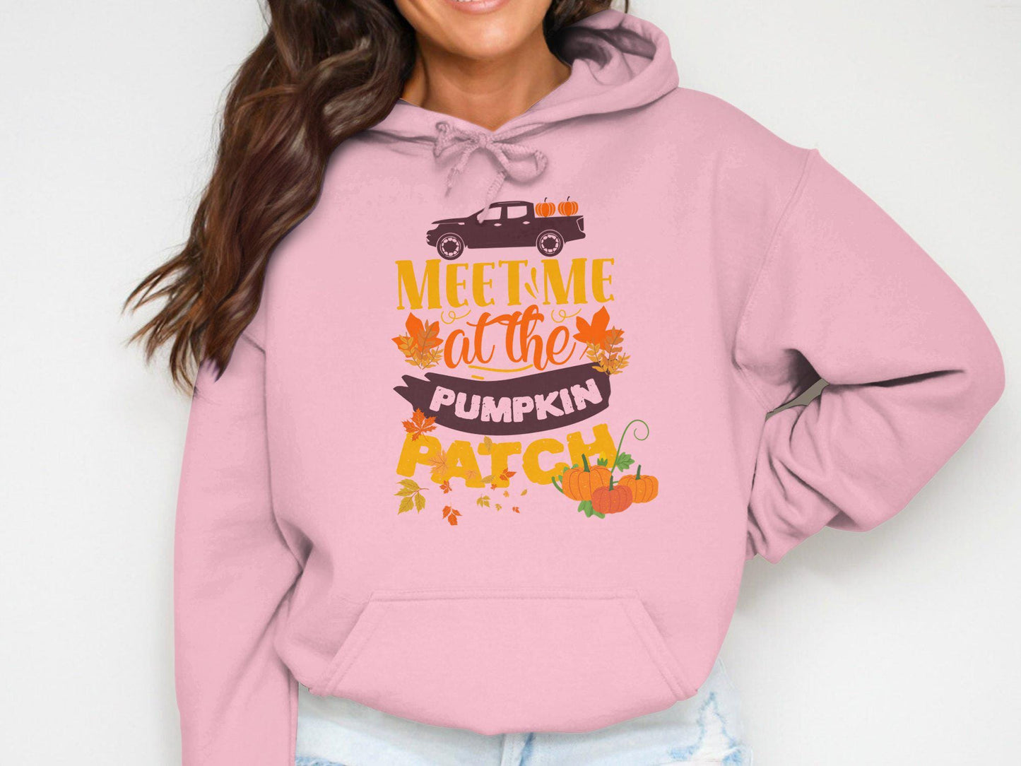 Fall Pumpkin Patch T-Shirt, Meet Me at the Pumpkin Patch Graphic Tee, Autumn Truck and Pumpkin Shirt, Thanksgiving Shirt